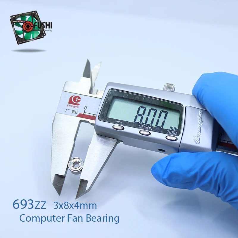 693ZZ подшипник 3*8*4 мм шариковые подшипники вентилятора компьютера 693 ZZ 20 шт. ABEC 9