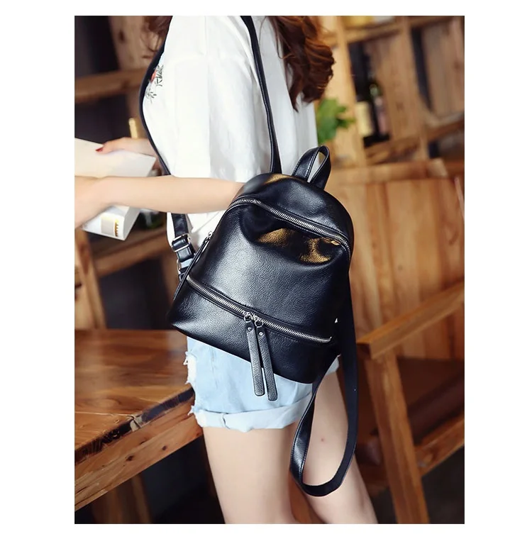Vintage Women Backpack Designer PU Leather Female Travel Backpacks small Preppy style School Bagn (9)
