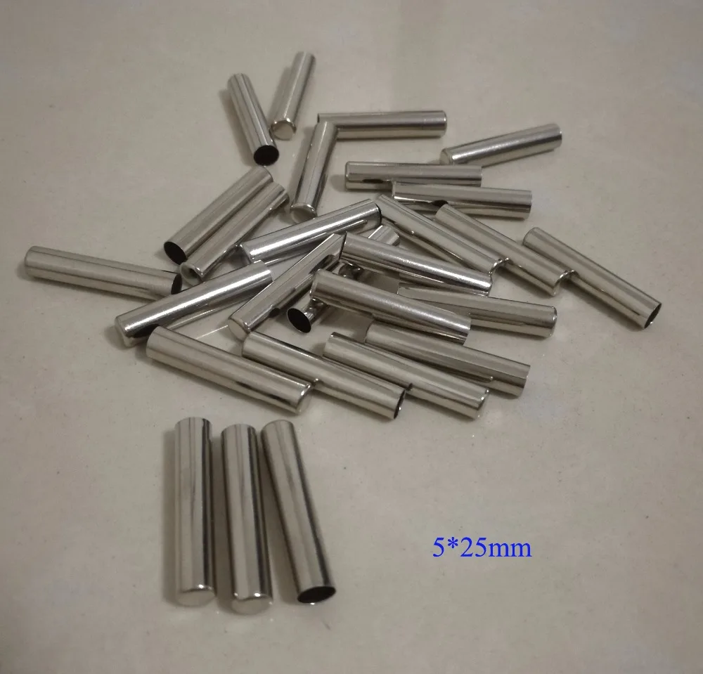 

5mm*25mm One End Closed NTC temperature sensor probe protection shell PT100 DS18B20 nickel coated brass tube ,100 pcs / lot