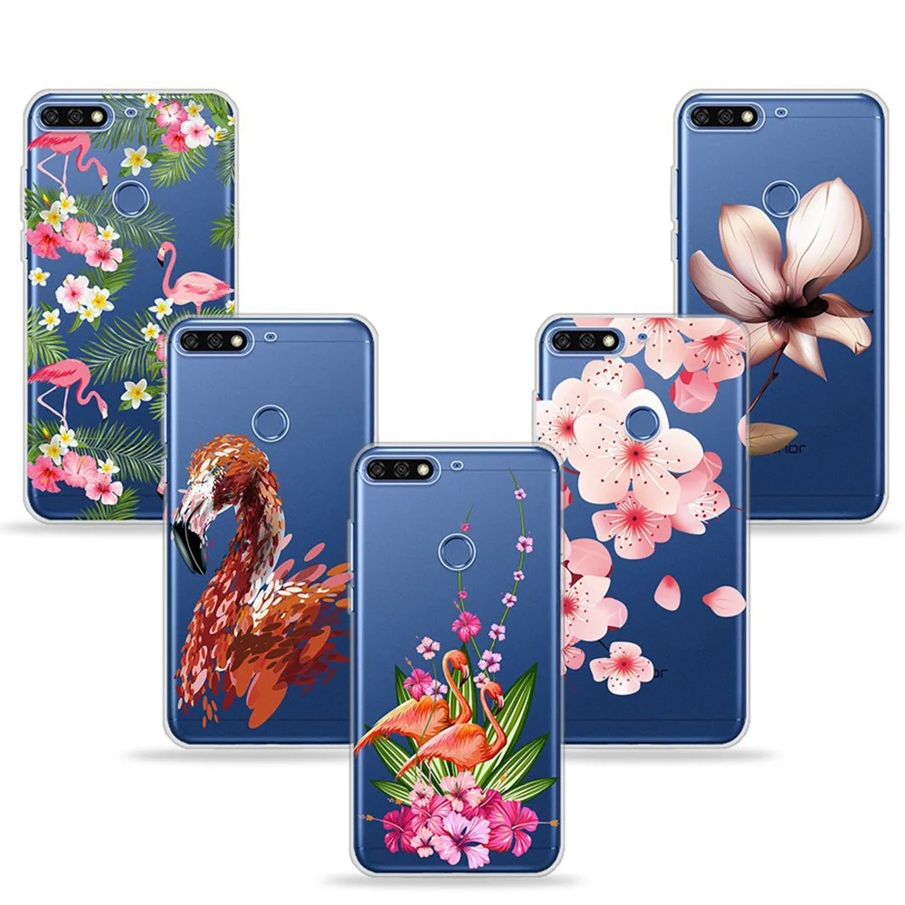 

For Honor 7A Pro Case For Huawei Y9 Y6 2018 Case Cute Cover For Honor 7C 7A 5.45 10 V10 View 10 9 Lite Case Cover Coque Fundas