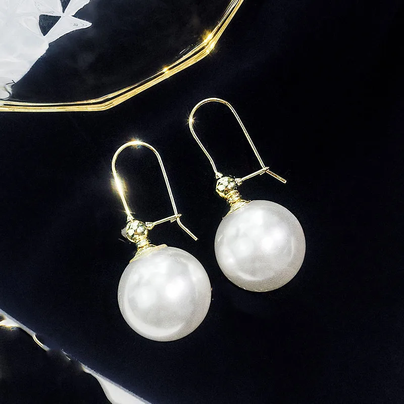 

Europe and the US big Pearl Earring Female 2019 New Tide Korean net red temperament long earrings