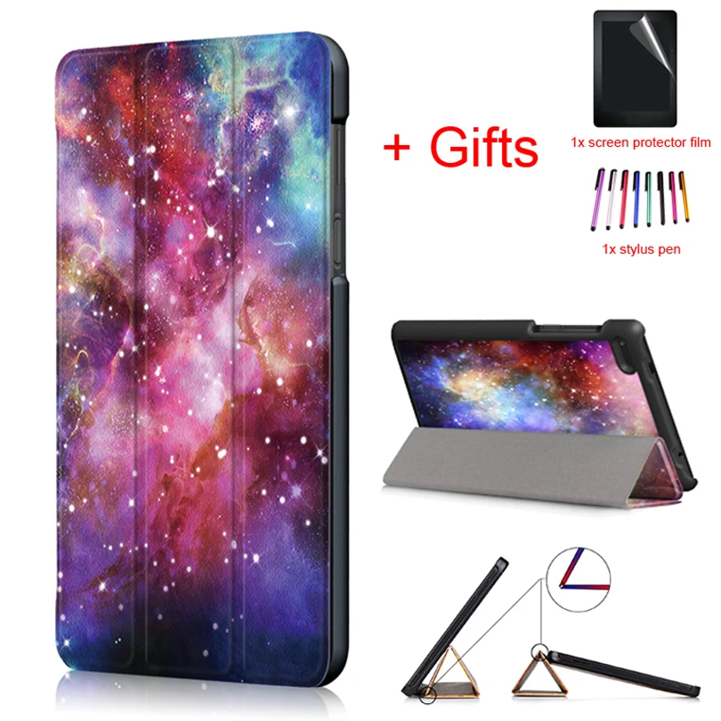 

Ultra Slim Magnetic Case for Lenovo Tab 7 Essential TB-7304F TB-7304I TB-7304x 7" Tablet Stand Funda Cover +Film+Pen