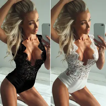 

Sports Bra 2019 Women Sexy Lace Dress Bodysuit Nightwear Underwear Babydoll Sleepwear Hot Lady Night Dress