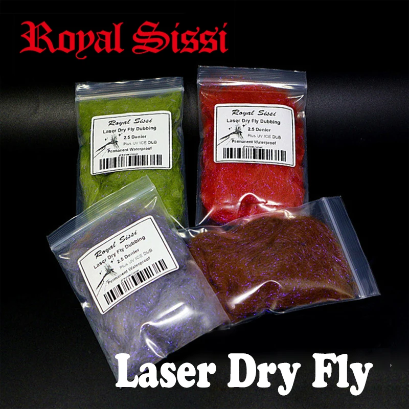 

5bags set fly tying dry fly dubbing plus UV ice dub 2.5D laser dry fly dub permanent waterproof light fiber fly tying materials