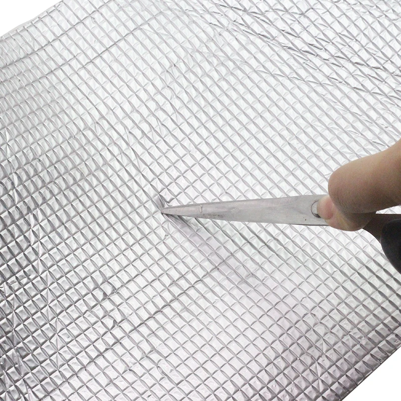 Cawanerl 150CM x 100CM 60" x 40" Car Heat Shield Sound Deadener Insulation Mat Material Aluminum Foil Deadening Noise Control