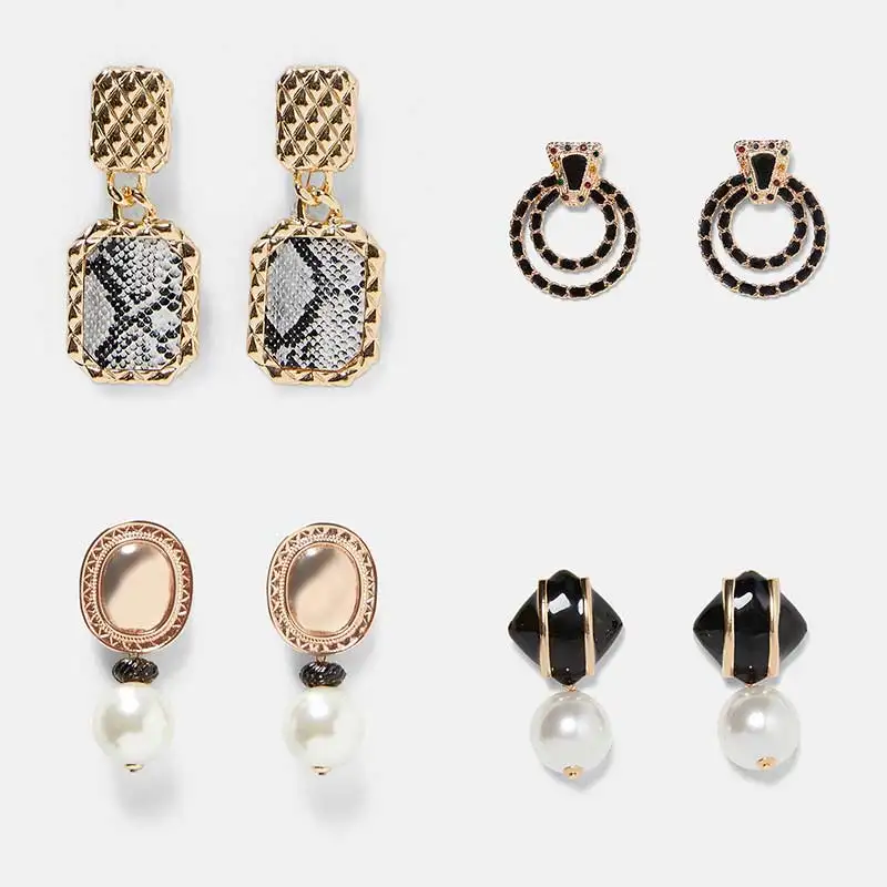 

Dvacaman ZA Crystal Simulated Pearl Drop Earrings Trendy 2019 Dangle Earrings Boho Handmade Statement Party Wedding Jewelry Gift