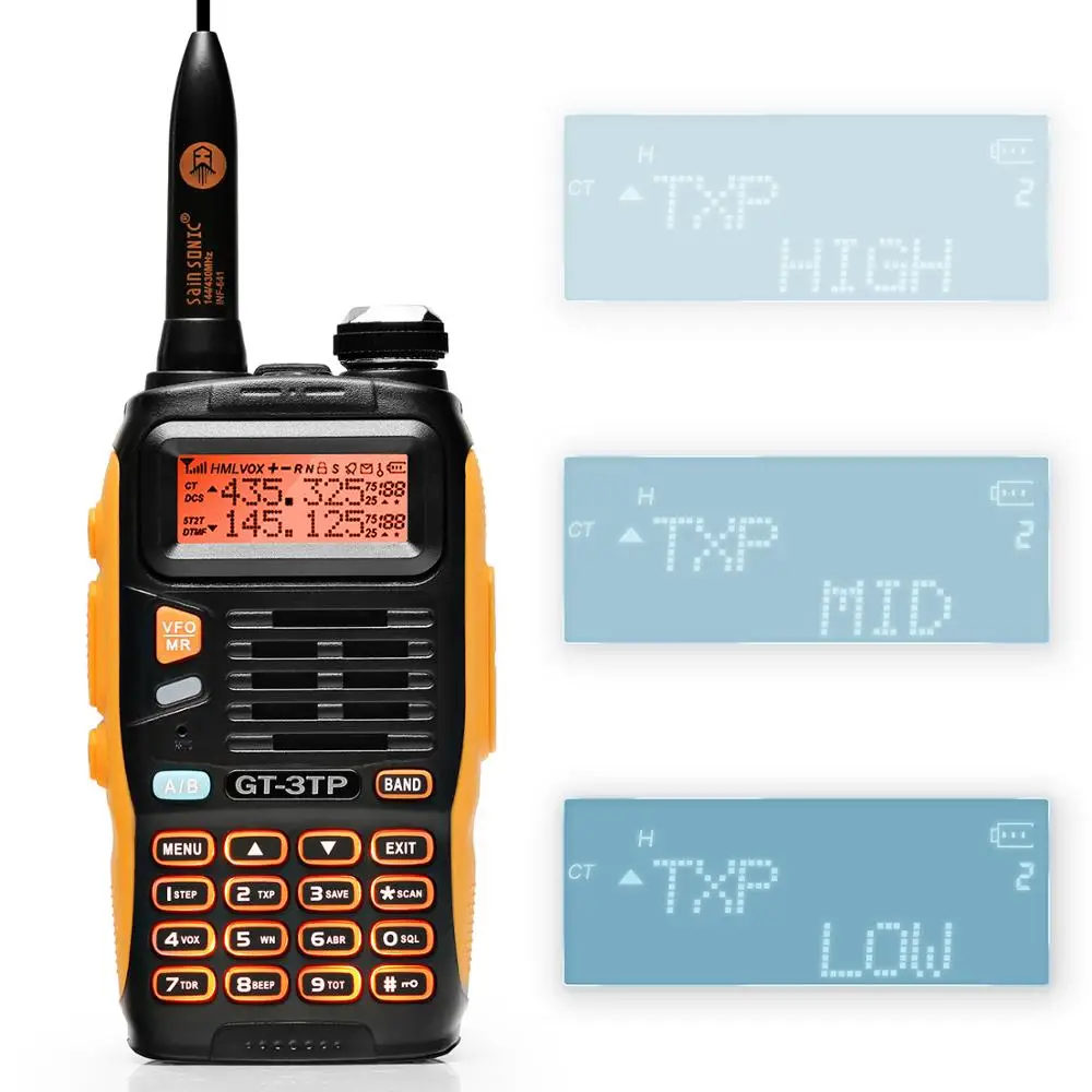 Baofeng GT-3TP Mark III Kit 1/4/8W High Power VHF UHF Two Way Radio Walkie Talkie Transciver with Speaker USB Programming Cable Baofeng GT-3TP Mark III Kit 1/4/8W High Power VHF UHF Two Way Radio Walkie Talkie Transciver with Speaker USB Programming Cable