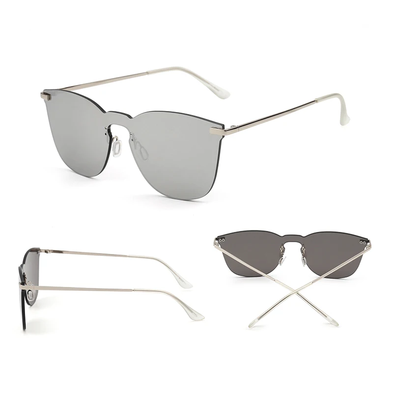 Integrierte Jm Flache Randlose Ein los Großhandel Frauen Platz Stück 10 Teile Mixed Sonnenbrille Colors Gläser Metall Brillen Männer Sonne Gespiegelt 06xrI0S