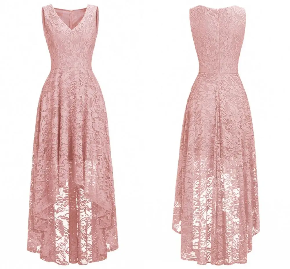 Новые Вечерние платья без рукавов бордового цвета с длинной спиной и коротким передом для выпускного вечера, женское вечернее платье, vestido de festa - Цвет: cps1149 Pink