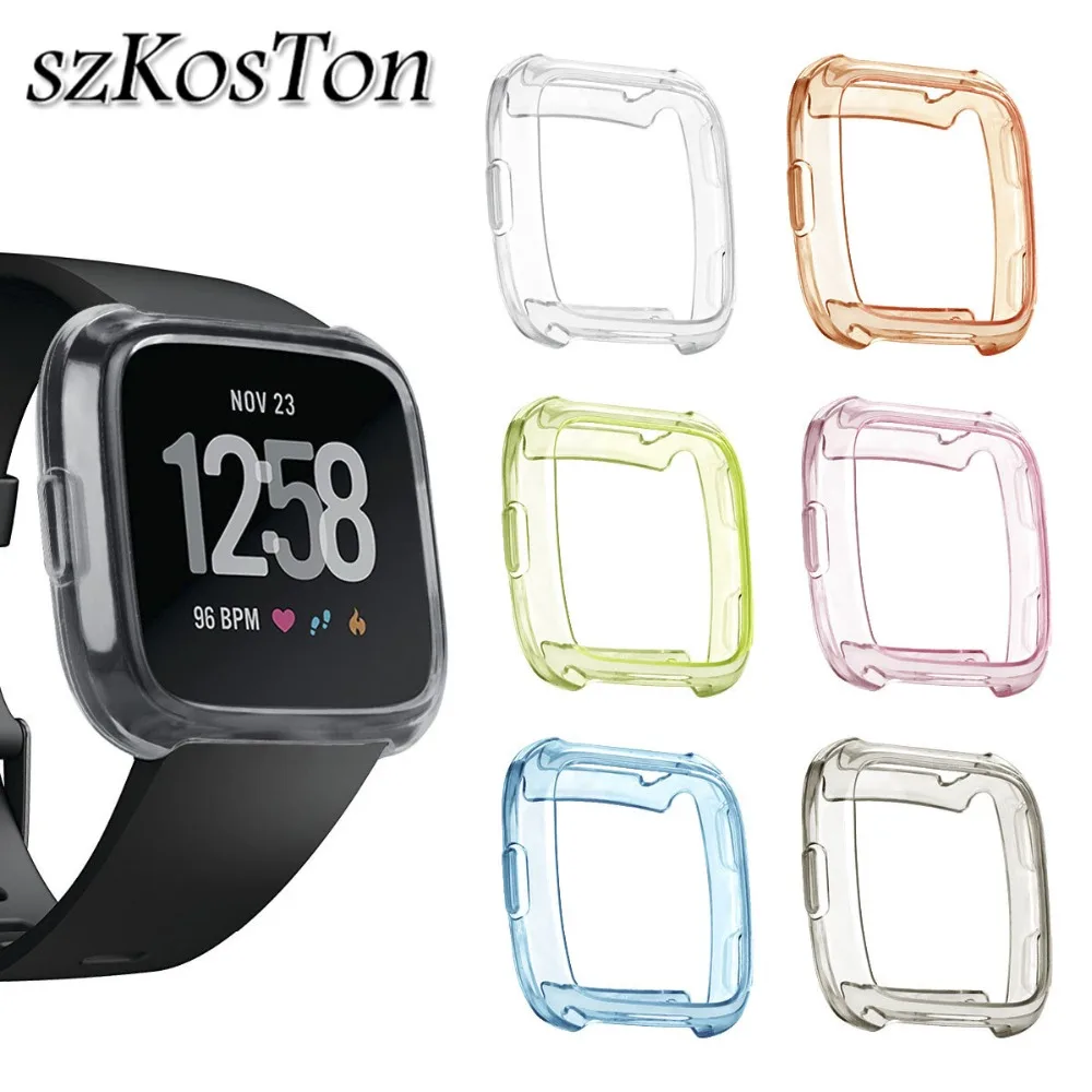 

Ultra-thin Soft Silicone TPU Case Cover For Fitbit Versa Frame Protective Silicone Case wearable device Smartwatch Protector
