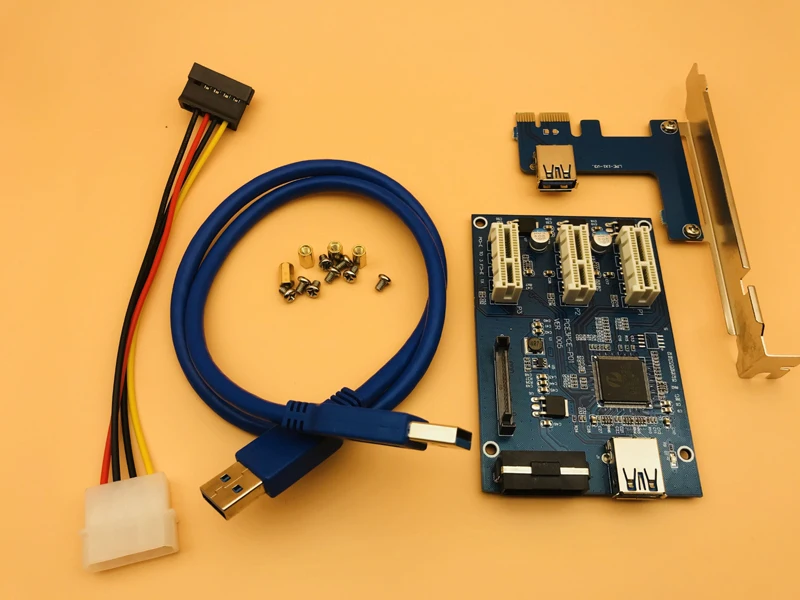 3 в 1 PCIE PCI Express 1X слоты райзер карта E от до расширительный адаптер 2 слойная