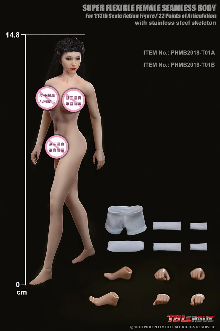 TBLeague Phicen PHMB2018-T01 1/12th весы супер-гибкие женские бесшовные средства ухода за кожей