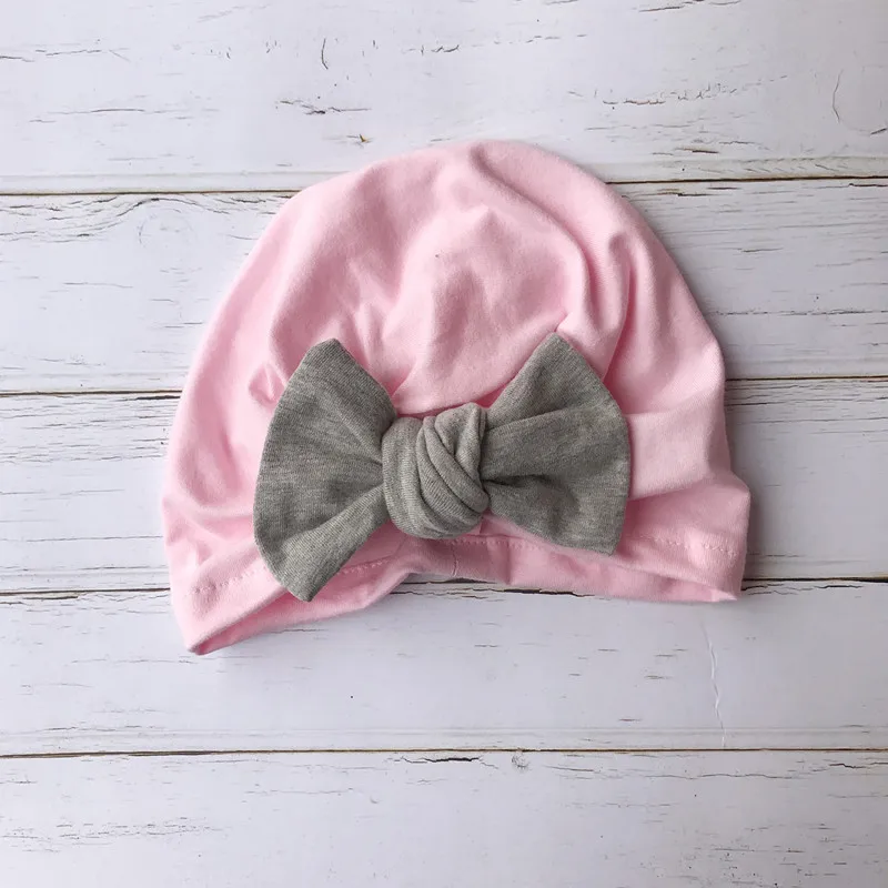 Детские Tuban хлопковые новорожденные шляпы с бантами Babes Beanie cap