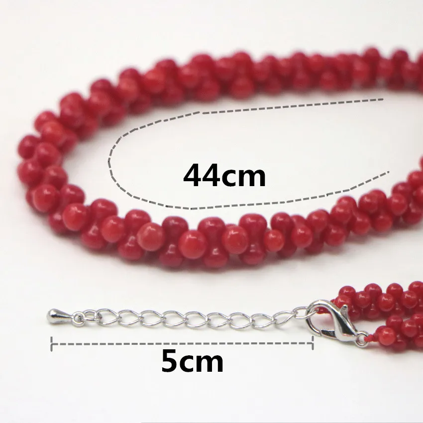 Natural red coral necklaces for women necklace best friend necklace gemstone jewelry wholesale sterling silver 925  (23)