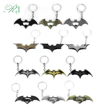 

RJ 20Pcs Avengers 3 Batman Bat Logo Pendants Keychains Superhero Superman Spider Thor Iron Man Keyring Cosplay Jewelry Wholesale