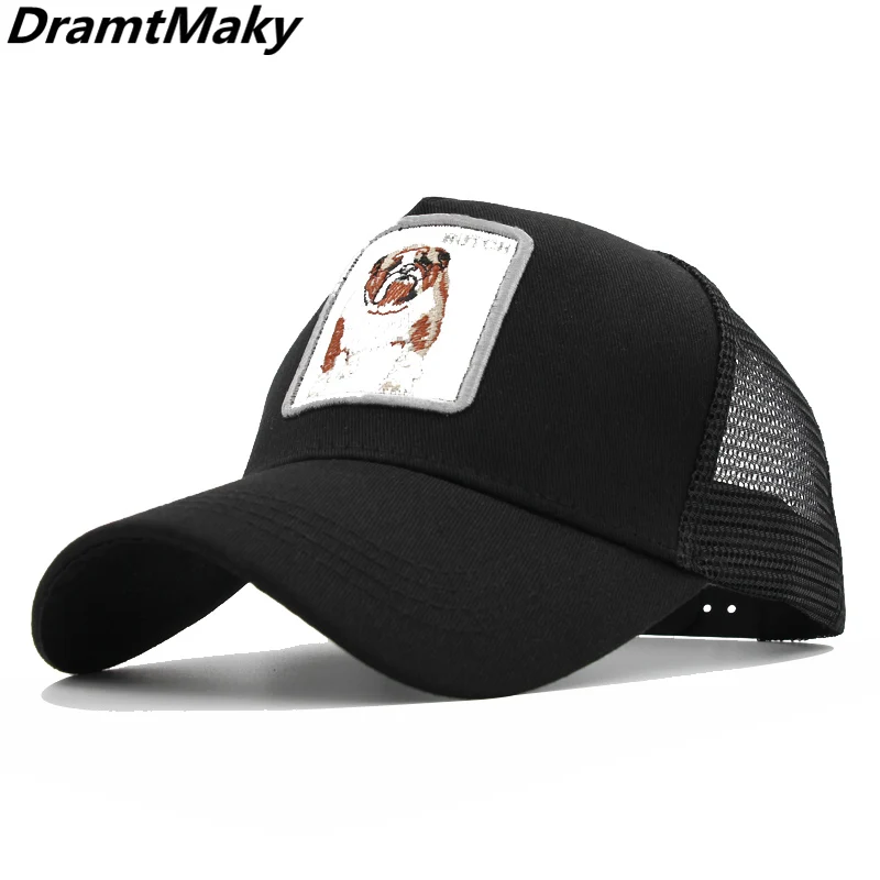 

Fashion Animals Embroidery Men's Baseball Caps Women Snapback Hip Hop Hat Summer Breathable Mesh Sun Gorras Unisex Streetwear