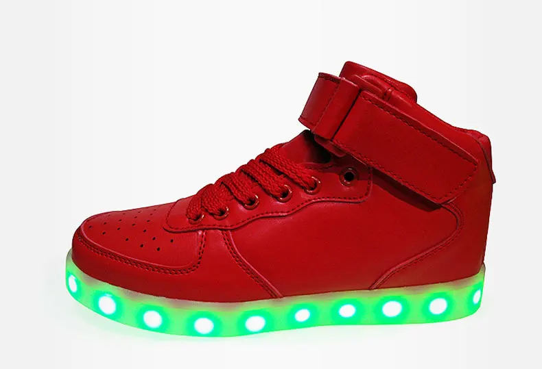 Size 25-42 USB Luminous Sneakers for Children Adult Led Shoes with Light Up Sole Kids Boys Girls Glowing Sneakers LED Slippers