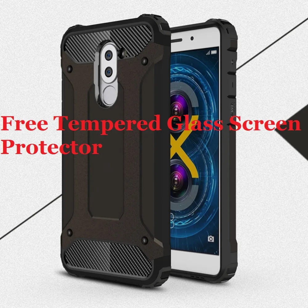 For Huawei Honor 6x Back Cover Dual Layer Hard PC &amp Premium TPU Hybrid Shockproof Anti-Scratch Armor Protective Phone Cases |
