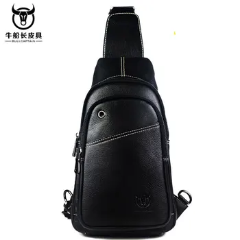 

050618 new hot man leather messenger bag male chest bag