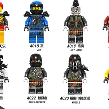 120 шт. змея г-н е Misako Garmadon Jaguar Luke Violet Hutchins Чоппер бордовые блоки детские игрушки Comaptible