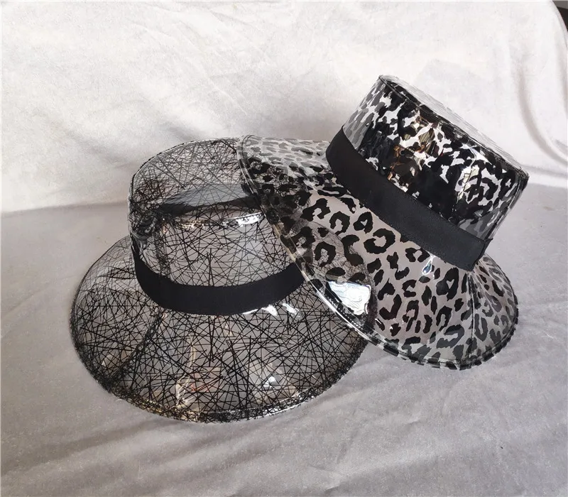 Твердые прозрачные женские ведра шапки для девочек Gorras дамы ПВХ Пляж Солнцезащитный козырек водонепроницаемый дождь шляпа пластик с широкими полями шапки