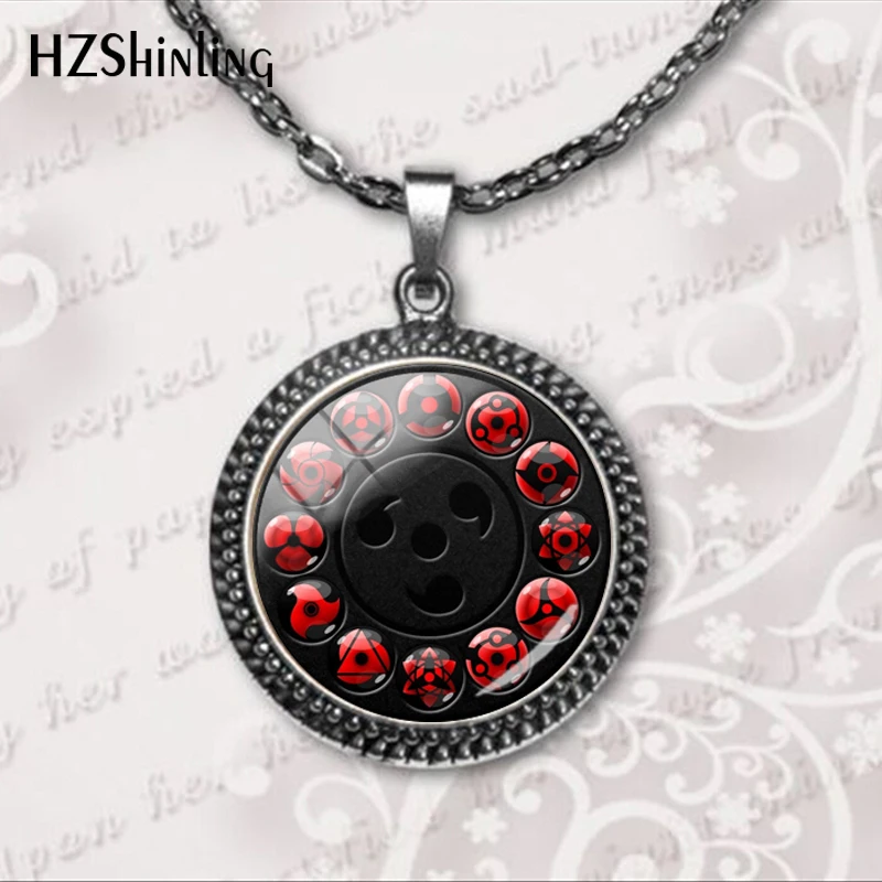 Us 115 10 Offfashion Uchiha Clan Rinnegan Sharingan Eye Anime Naruto Glass Cabochon Pendant Mangekyou Sharingan Handmade Necklaces Jewelry In