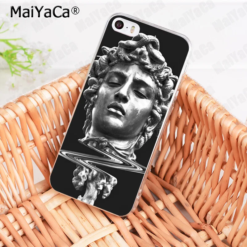 MaiYaCa Vintage Art David Statue illustration Transparent Phone Cover Case for Apple iPhone 8 7 6 6S Plus X 5 5S SE XS XR XSMAX - Цвет: 8