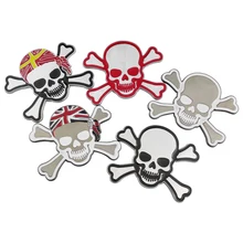 

Car Sticker 3D Skull Logo Auto Accessories Emblem Fender Badge for Alfa Romeo Chevrolet Hyundai Land Rover Skoda Volkswagen
