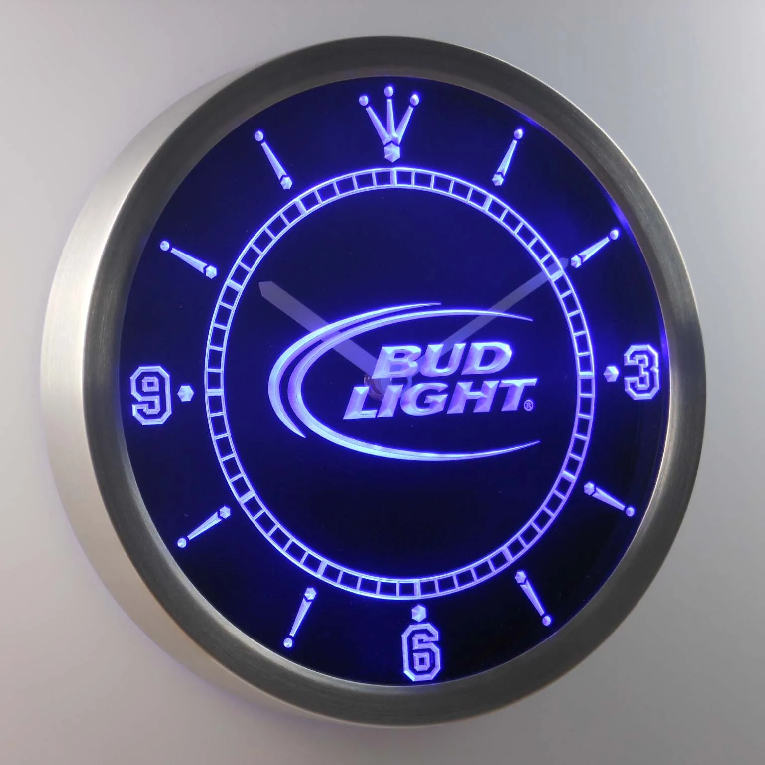 nc0470 Bud Light Beer Bar Neon Sign LED Wall Clockin Wall Clocks from