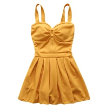 Новые однотонные Для женщин Одна деталь Плавание костюм юбка ванный комплект Плавание ming пляжная одежда, платье Плавание одежда летняя стильная женская обувь Плавание костюмы