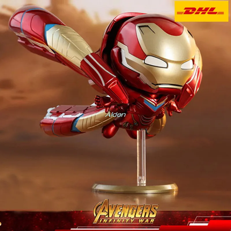 

4" Statue Avengers Superhero Iron Man Tony Stark MK50 Aircraft Version Q Version PVC Action Figure Collectible Model Toy B447