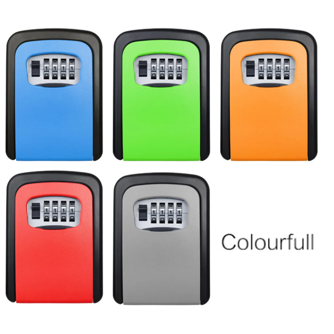 Outdoor Safe Key Box Key Storage Organizer With 4 Digit Wall Mounted