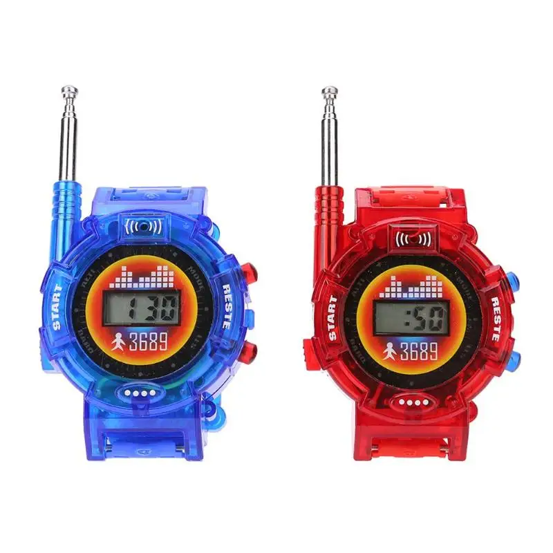 2pcs/Pair Kids Watch Intercom Toys Watch Walkie-Talkie Toy Children Interaction Interphone Toy Electronic Toy Button Batteries