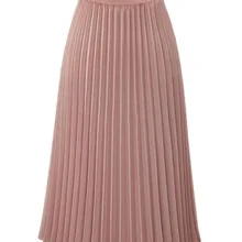 FYYIYI Тонкий Свободные шифоновая юбка длинные плиссированные юбки милые юбки сезон: весна-лето эластичный высокая талия юбки для женщи