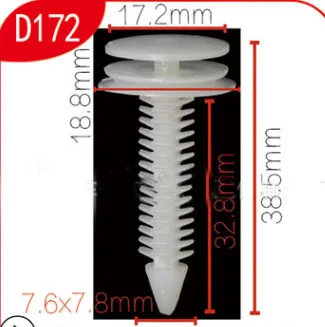 D172 1000 Pcs Car Hole Plastic Rivet Fastener Fender Bumper Push Pin Clips For Buick GL8 | Автомобили и мотоциклы