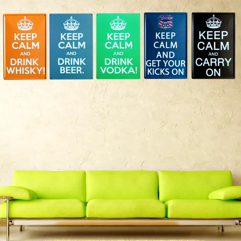 

[ Sun86 ] KEEP CALM CAD CARRY ON Metal Painting Wall Bar Home Art Decor Painting Cuadros Mix Order 30X20CM A-8824