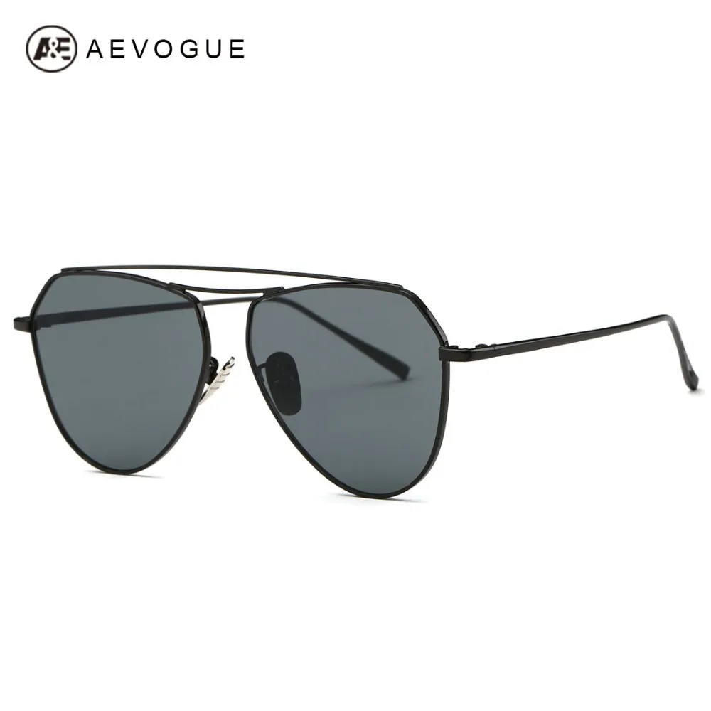 AEVOGUE Sunglasses Women Brand Designer Summer Style Mirror Double-Bridge Metal Frame Luxury Sun Glasses UV400 AE0387 | Аксессуары для