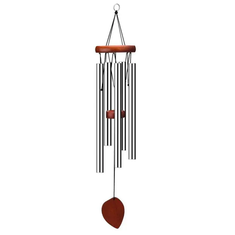 BESTOYARD Wind Chime серебристого металла трубы бука церковные колокола висит декор(цвет красного вина