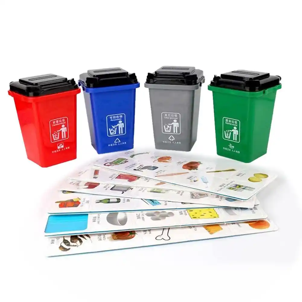 mini toy trash cans