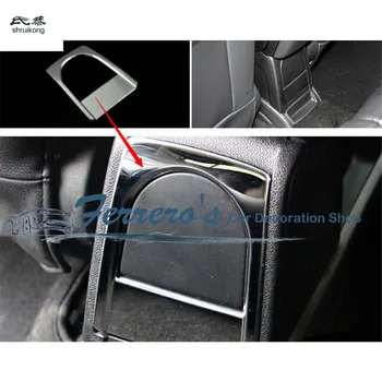 

1pc Car sticker Stainless steel rear back Drinking glass cover decoration Sequins for 2011-2017 Volkswagen VW POLO 6R 6C