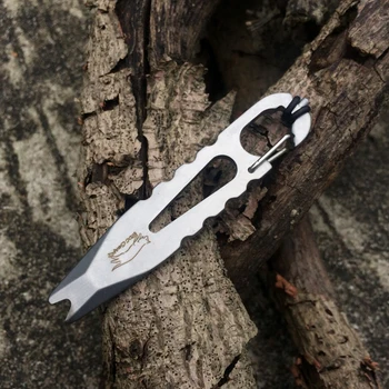 

E1185 Stainless steel crowbar screwdriver Broken window self-defense Breaking hammer, nail remover, screwdriver, key hanging EDC