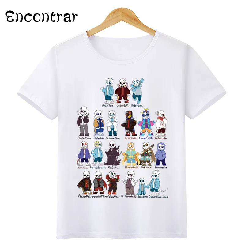 Футболка для мальчиков и девочек с изображением игры Undertale Sans детские