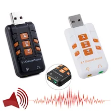 USB Внешний 3D Multi-channel Virtual Audio Звуковая Карта Адаптер Для ПК Компьютер XXM8