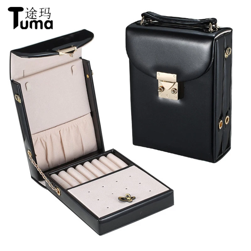 

2018 portable leather jewelry bag New pattern fashion gift box for woman Bestselling jewelry casket Creative jewelry disply
