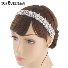 TOPQUEEN H335 Кристалл головной убор свадебная тиара головная повязка, аксессуары для волос для женщин Свадебные Заколки горный хрусталь волос кусок лоза
