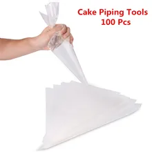 100 упаковка) 16 дюймов/40 см кондитерский мешок большой обледенительный трубопровод Одноразовые Инструменты для торта прозрачный наконечник резак для печенья комплект для печенья и муфты большой