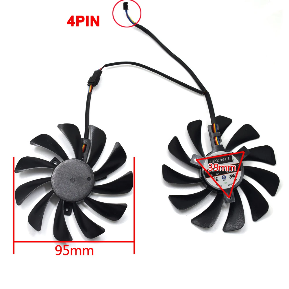 95 мм FDC10H12S9-C 4pin RX 580 охлаждающий вентилятор GPU для HIS RX580 RX 580 Ice QX2 OC 4 ГБ/Turbo 8 Гб охлаждение видеокарты