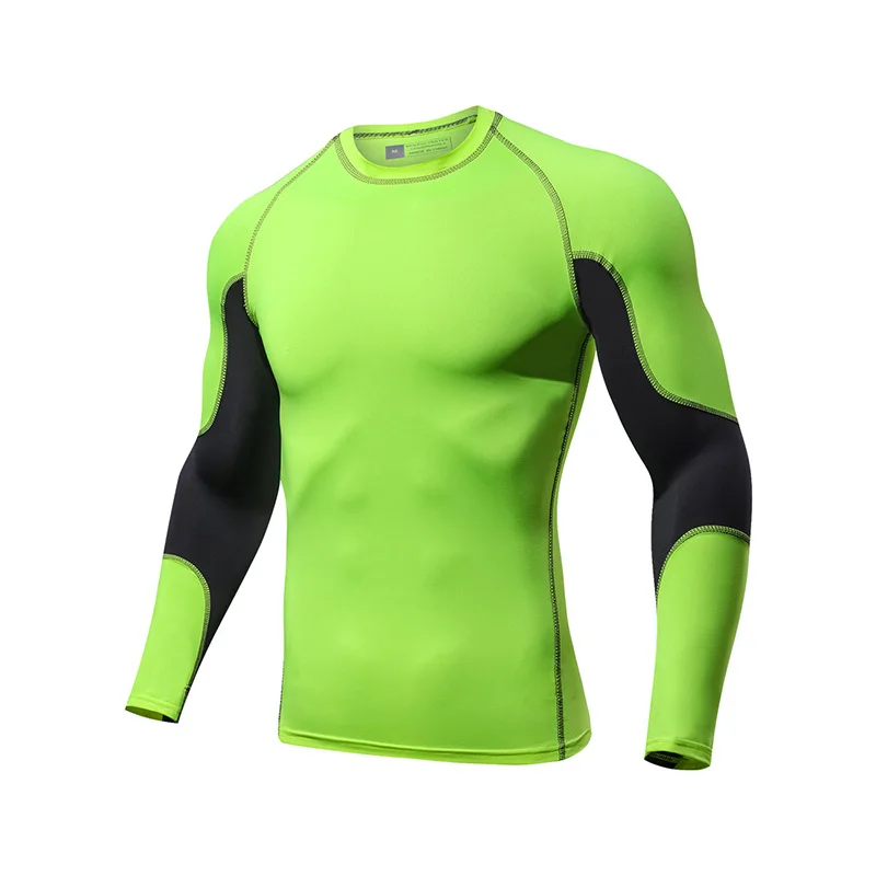 

Yuerlian 2019 Running T-shirt Tights Long Sleeved Men Quick-Dry Shirt Compression Gym Fitness Long Sleeved Elastic Tight Shirt