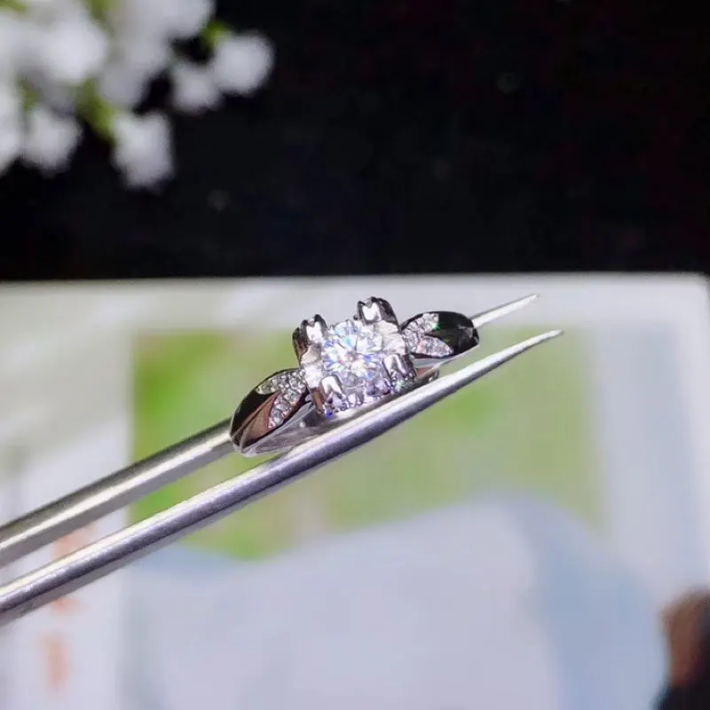 Colife jóias moda moissanite anel para mulher
