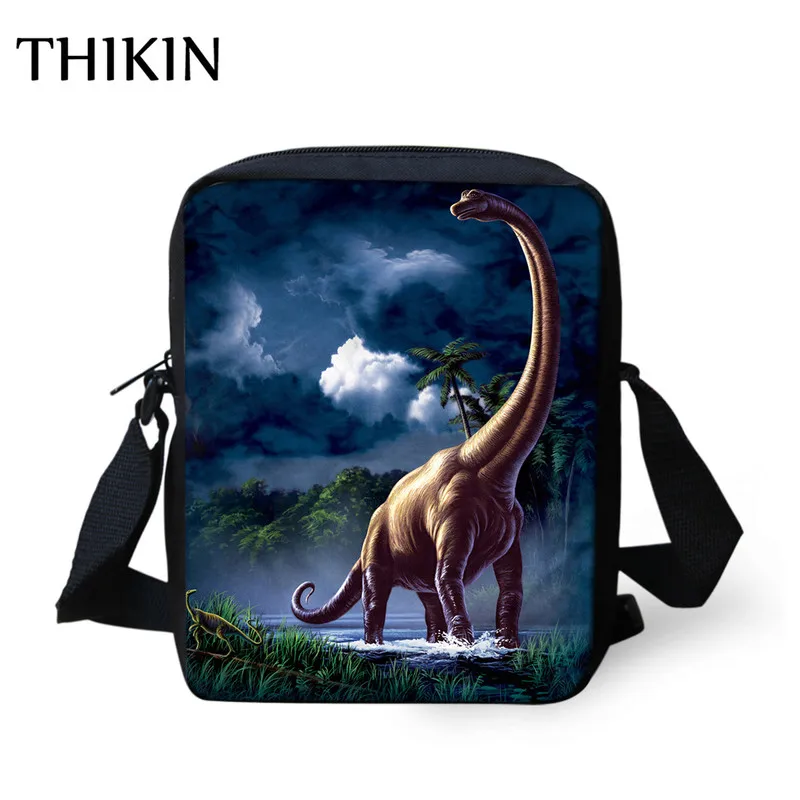 Детские сумки-мессенджеры THIKIN с широким рисунком Dinasour для мальчиков